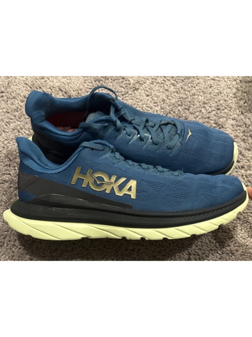 Hoka One One Mach 4 Shoes Mens Size 11 Blue Running Sneakers 1113528 BCBLC